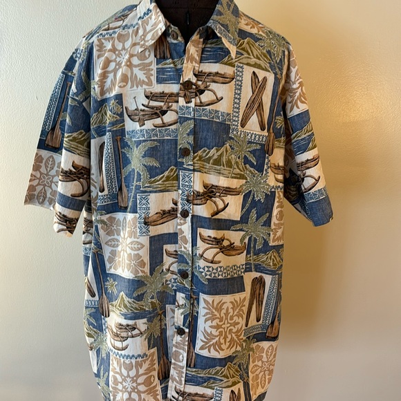 Vintage Hawaiian Paradise Bay Cotton Shirt Sz L is made in Hawaii - Picture 1 of 4